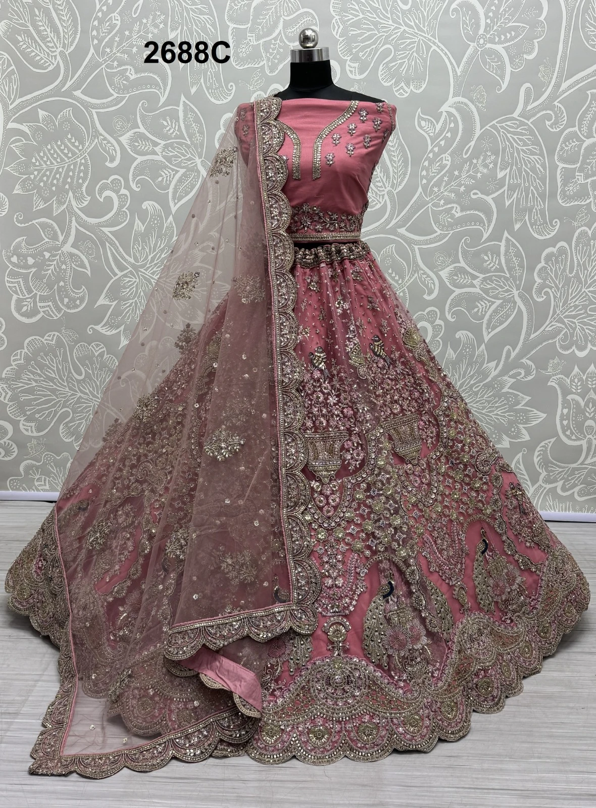 Anjani Art 2688A To 2688C Heavy Net Wholesale Lehenga Catalog — Wholesale Lehenga, MPA wholesale from Surat — Photo 2